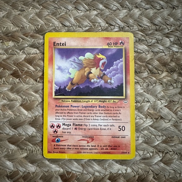 Pokemon | Other | Entei 764 Revelation Unlimited Rare Pokmon Card 201 ...